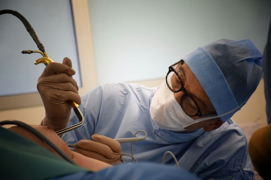 surgeon conducting a procedure